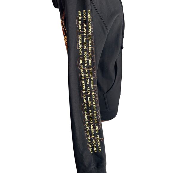 SEPULTURA 40th Anniversary Discography Hoodie Black Unisex Small Zip Sweatshirt - Picture 6 of 10